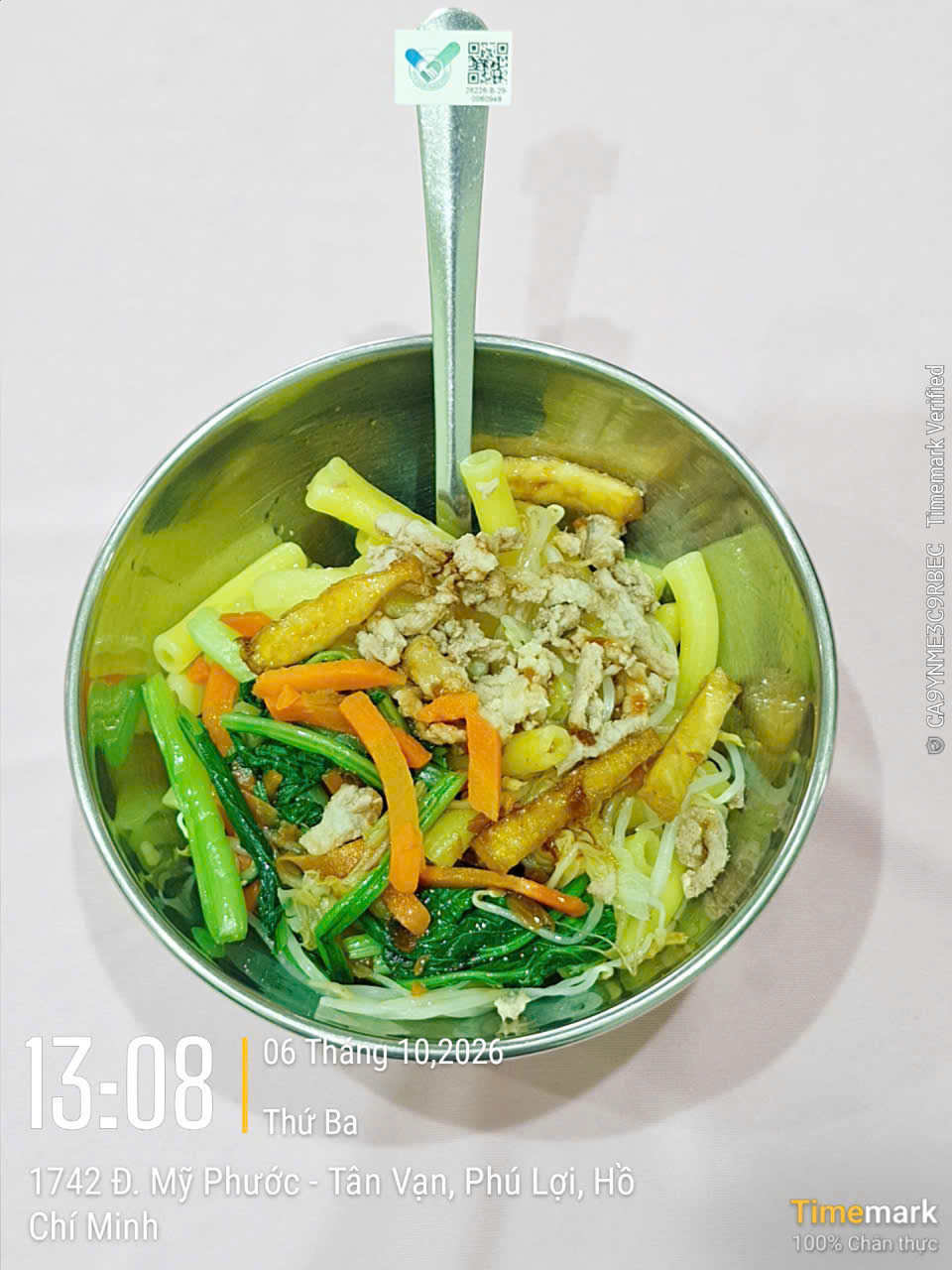 THPL2 - Suất ăn minh bạch - Bữa xế - Ngày 06 tháng 10 năm 2026